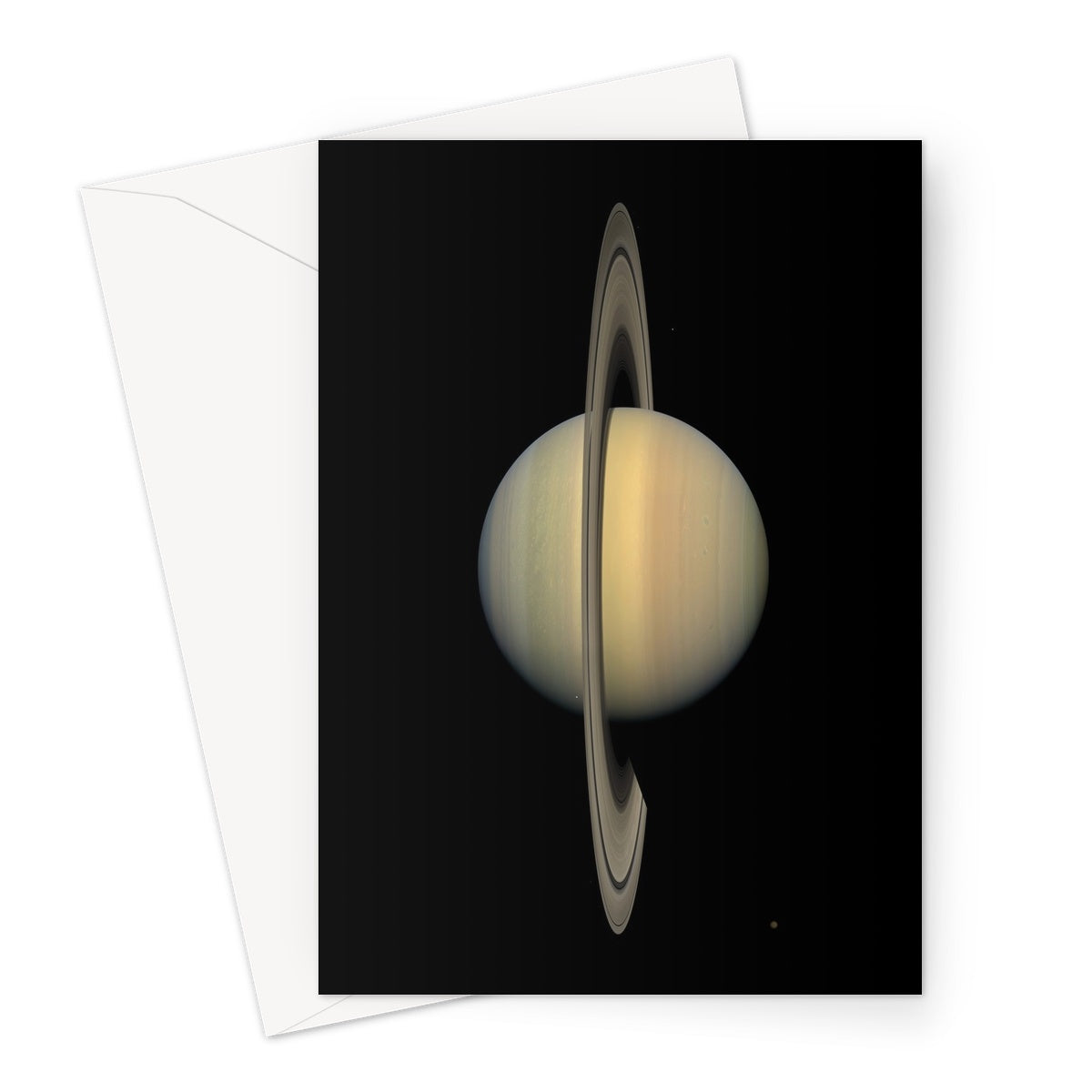 Saturno durante la tarjeta de felicitación Equinox