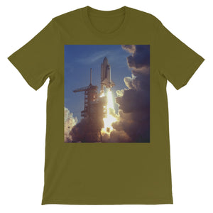 La camiseta de manga corta unisex de la NASA del lanzamiento de STS