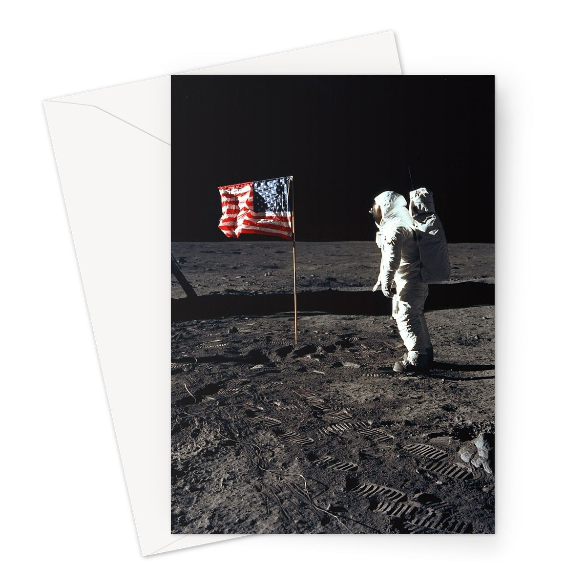 Tarjeta de felicitación Apollo 11 Moonwalk