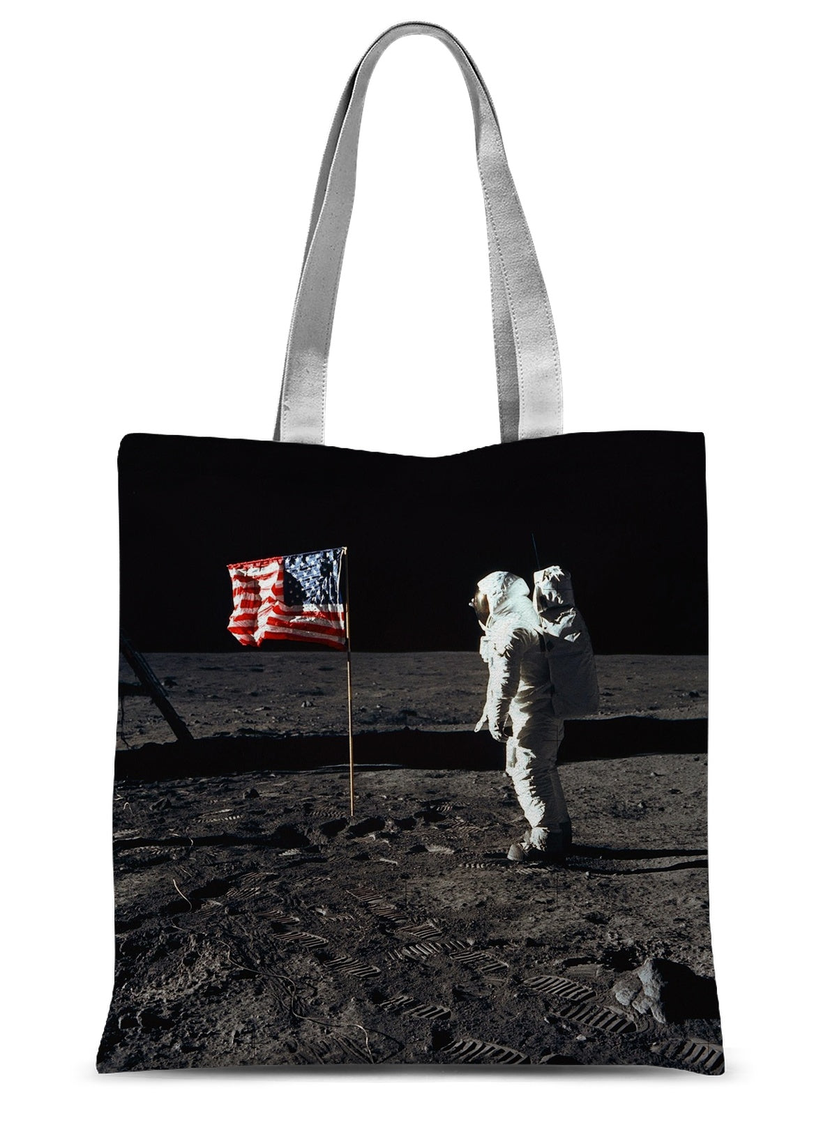 Apollo 11 Moonwalk Sublimation Tote Bag