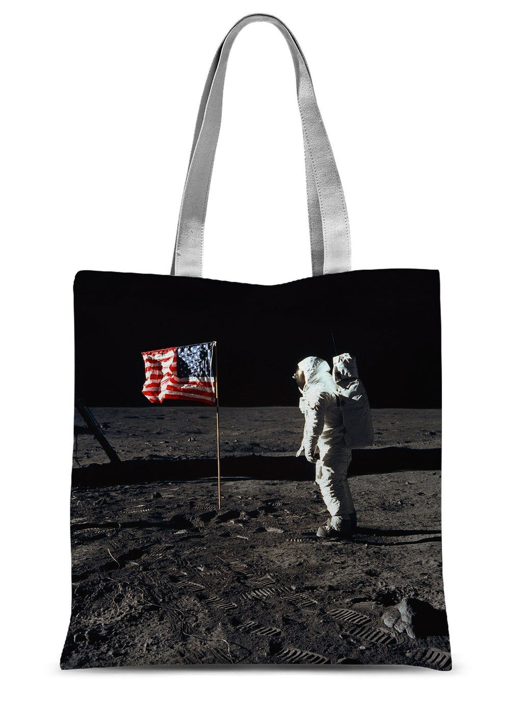 Apollo 11 Moonwalk Sublimation Tote Bag