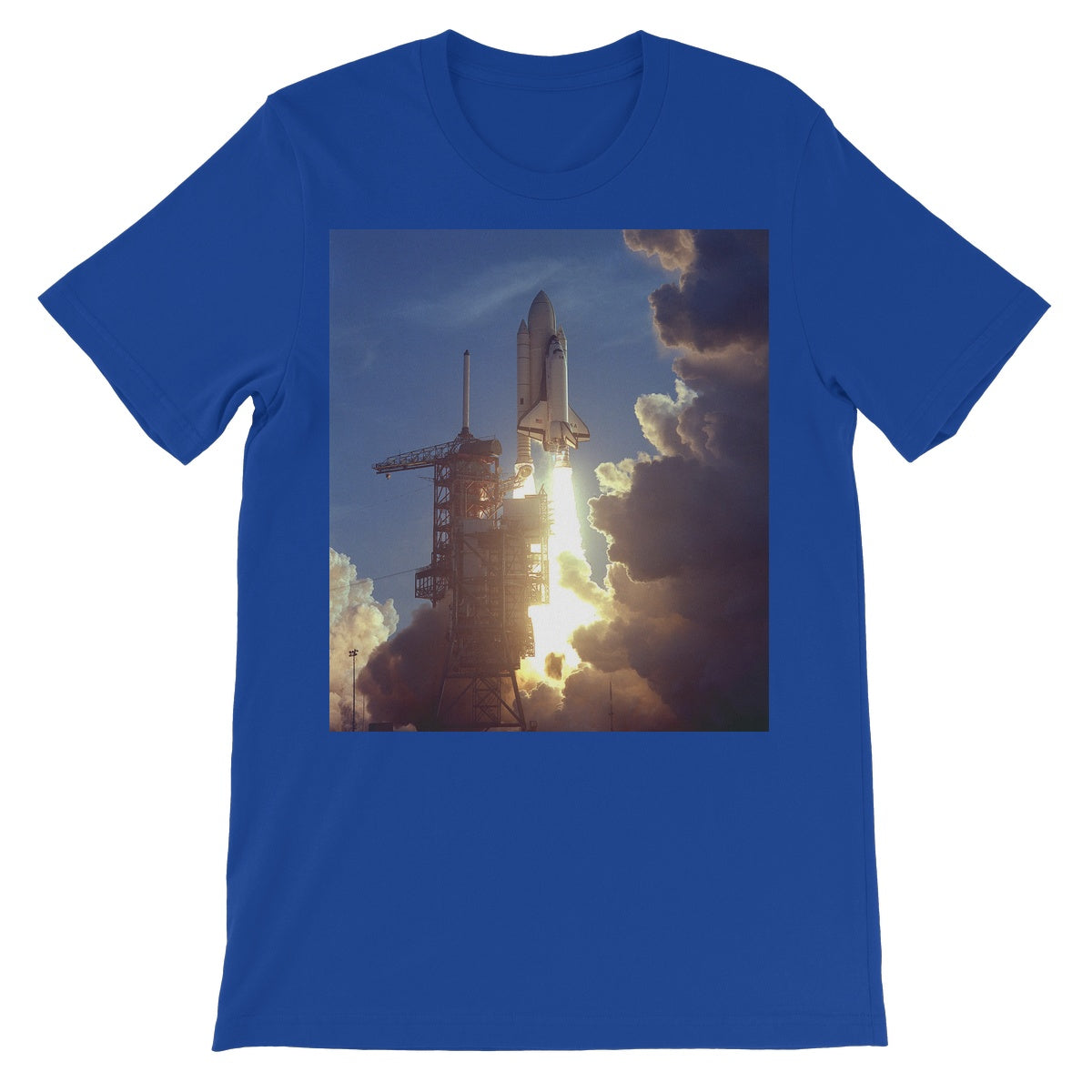 La camiseta de manga corta unisex de la NASA del lanzamiento de STS