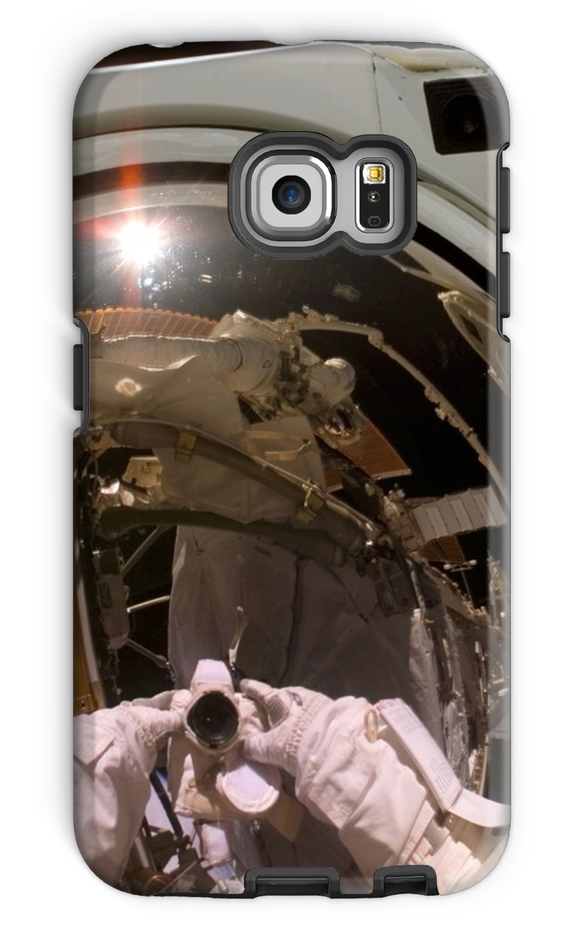 Astronaut Selfie in Orbit Phone Case