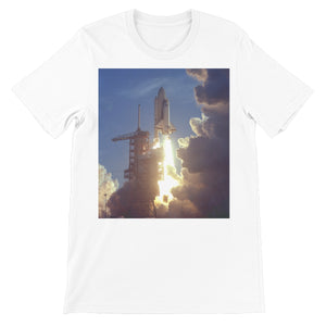 La camiseta de manga corta unisex de la NASA del lanzamiento de STS