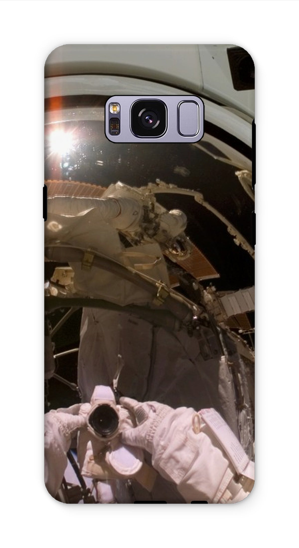 Astronaut Selfie in Orbit Phone Case