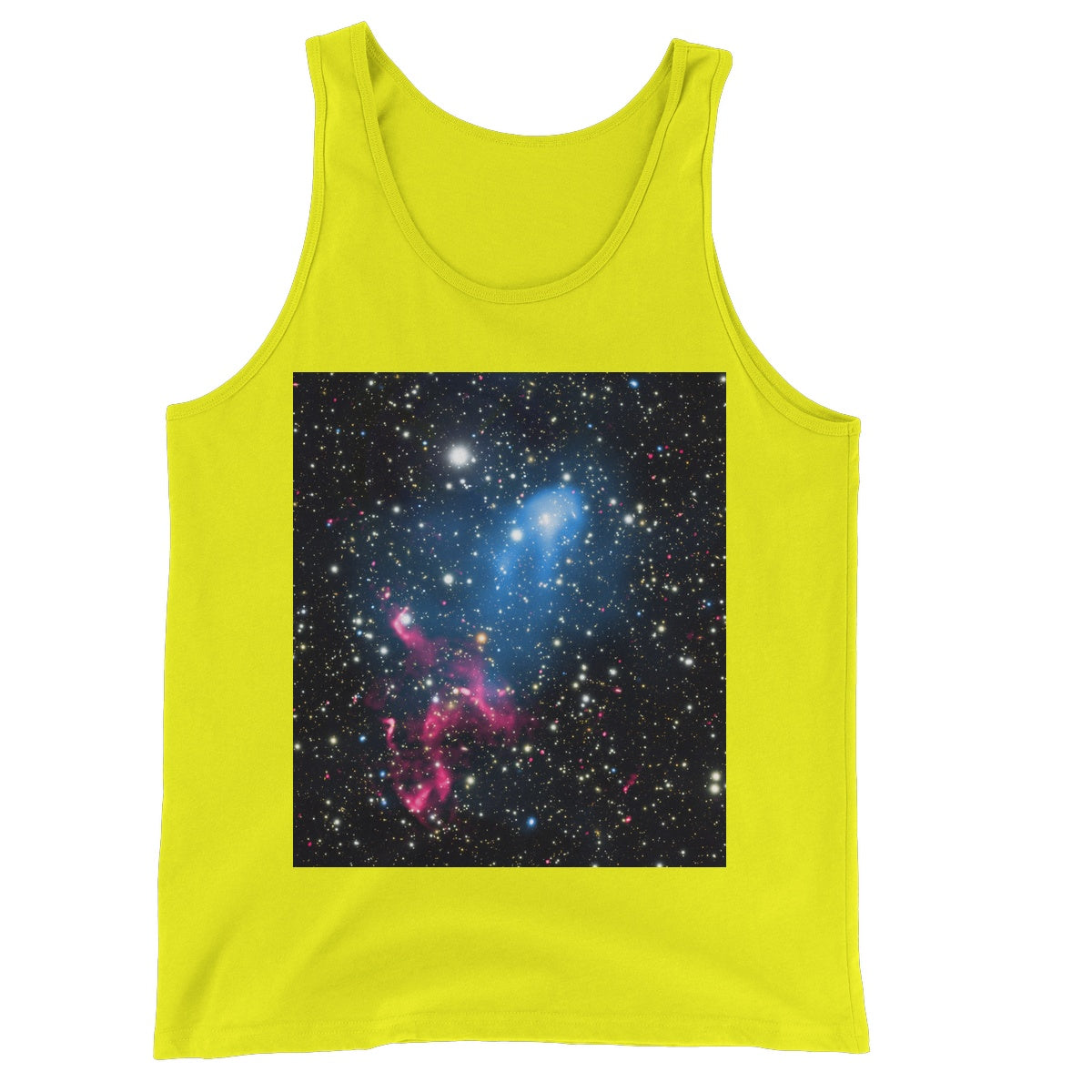 La camiseta sin mangas unisex de la colisión de la galaxia