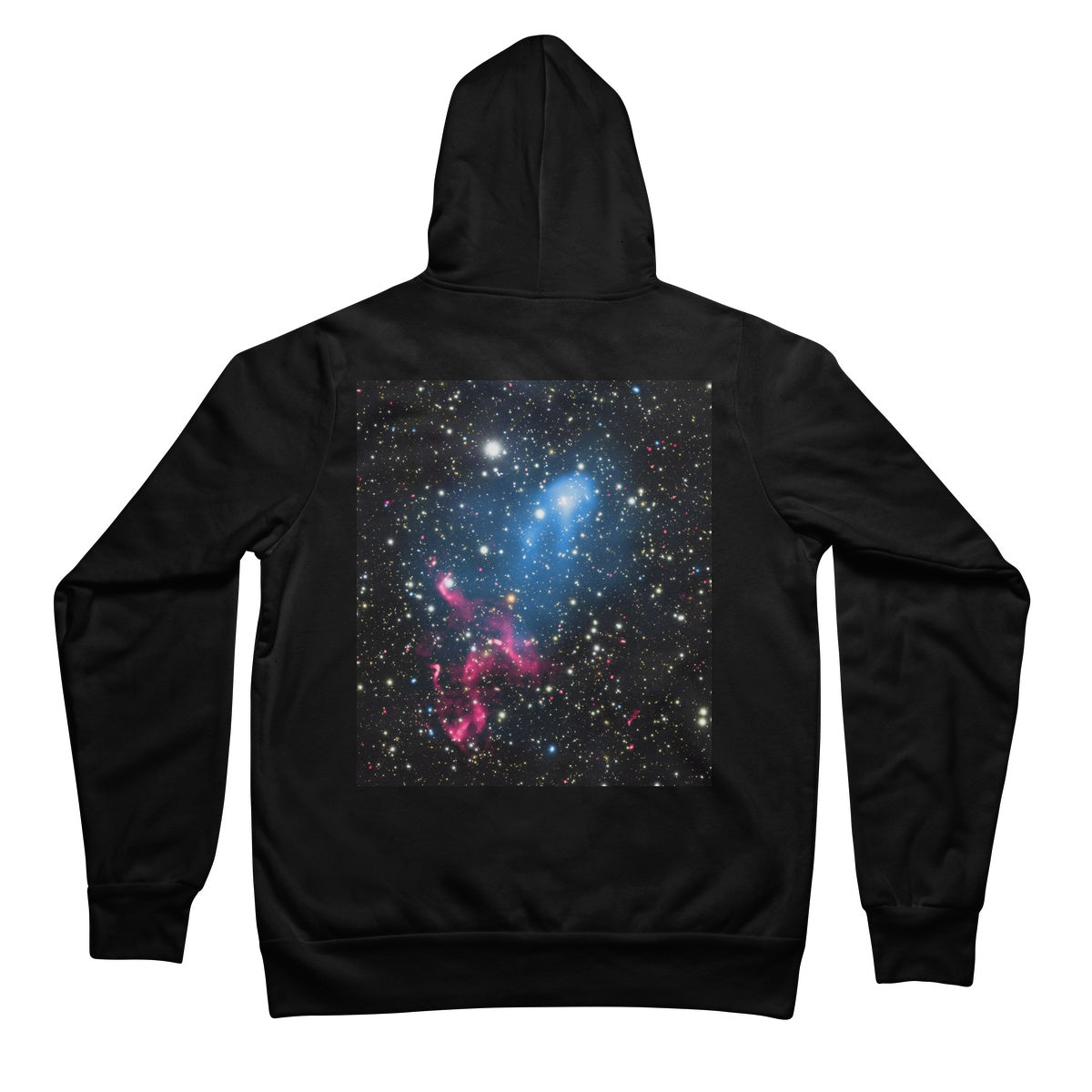 La sudadera con capucha unisex con cremallera completa Galaxy Collision