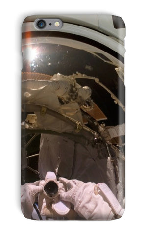 Astronaut Selfie in Orbit Phone Case