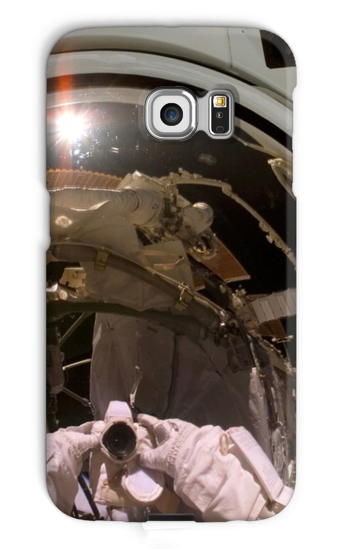 Astronaut Selfie in Orbit Phone Case