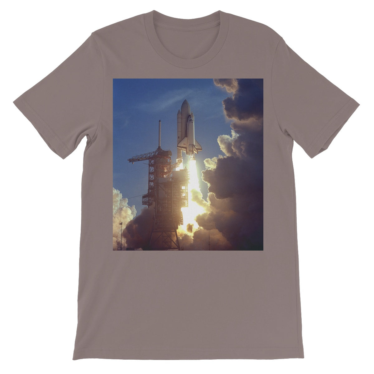 La camiseta de manga corta unisex de la NASA del lanzamiento de STS