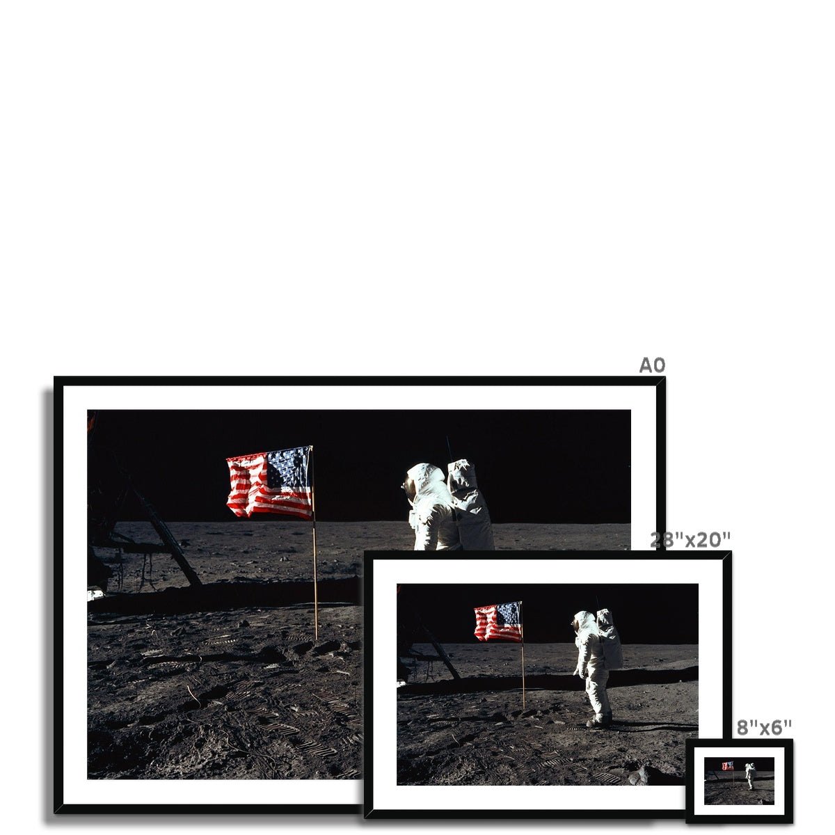 Apollo 11 Moonwalk Framed & Mounted Print