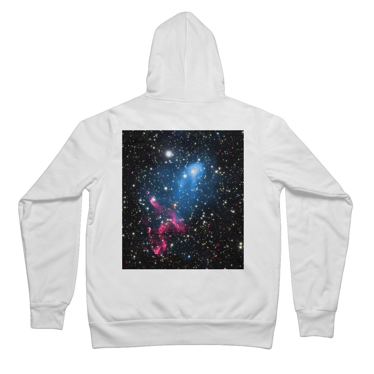 La sudadera con capucha unisex con cremallera completa Galaxy Collision