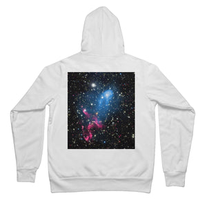 La sudadera con capucha unisex con cremallera completa Galaxy Collision