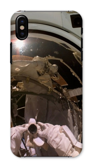 Astronaut Selfie in Orbit Phone Case