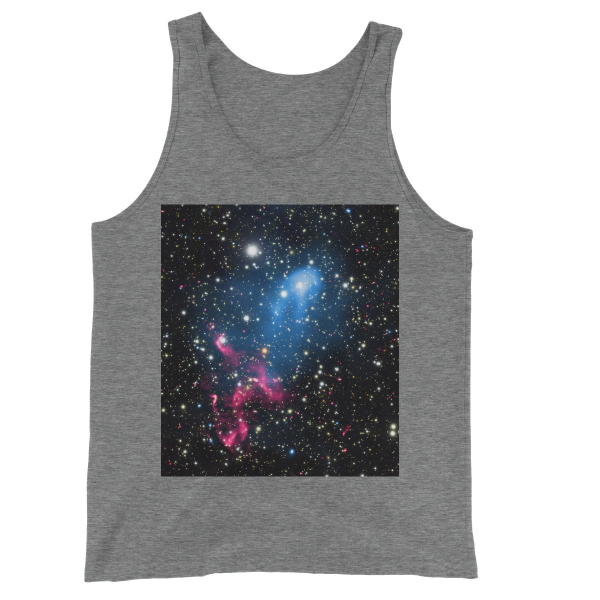 La camiseta sin mangas unisex de la colisión de la galaxia