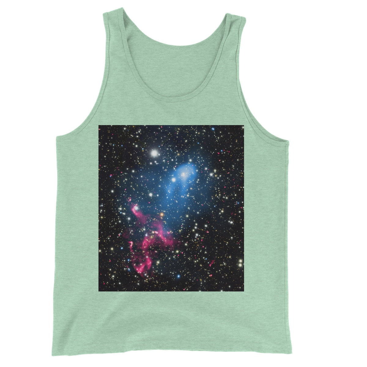 La camiseta sin mangas unisex de la colisión de la galaxia