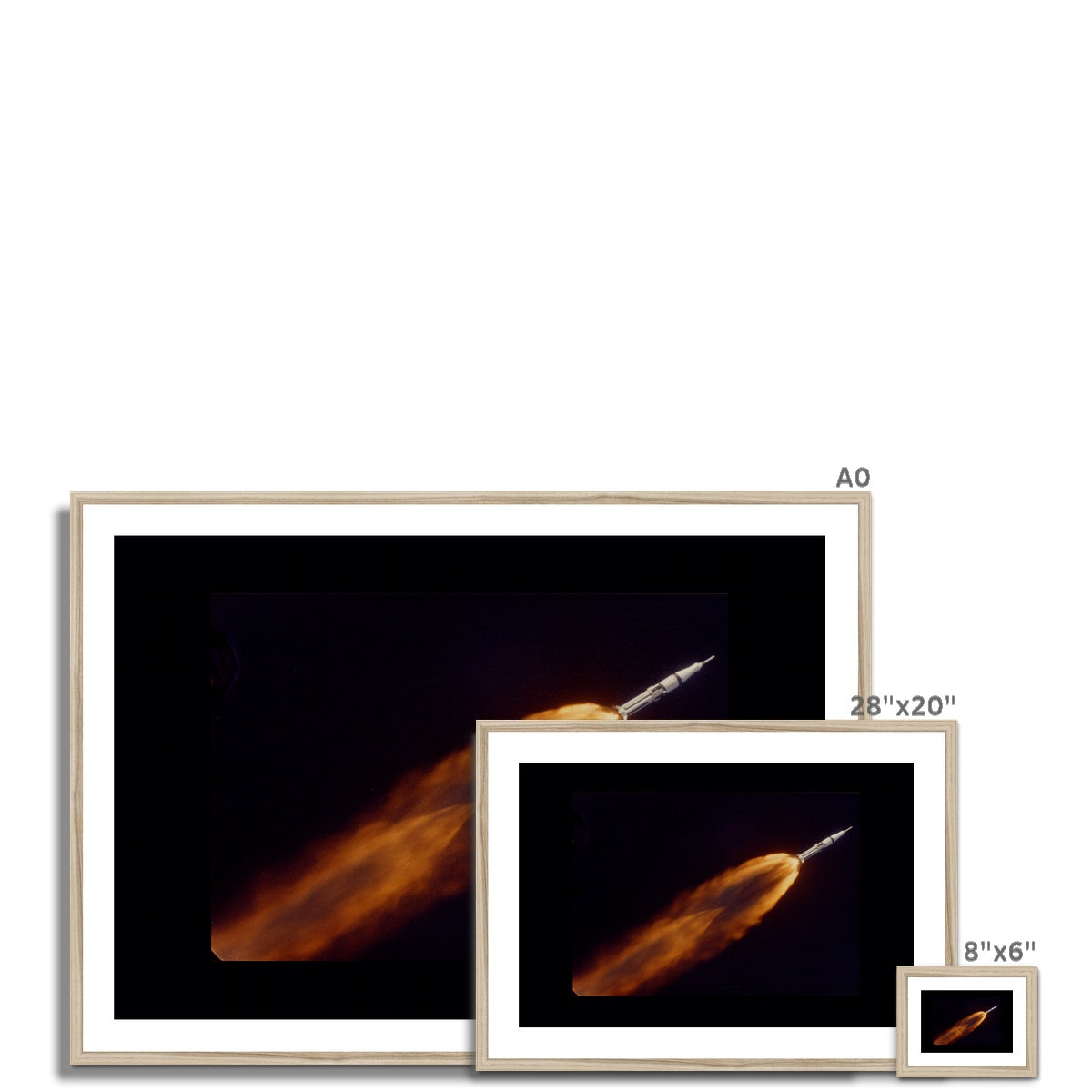 Apollo 7 photographed in flight by ALOTS (68-HC-641) Framed & Mounted Print