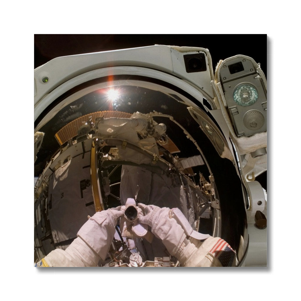 Astronaut Selfie in Orbit Canvas